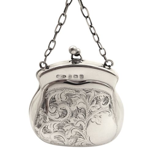 Antique Sterling Silver Purse 1919