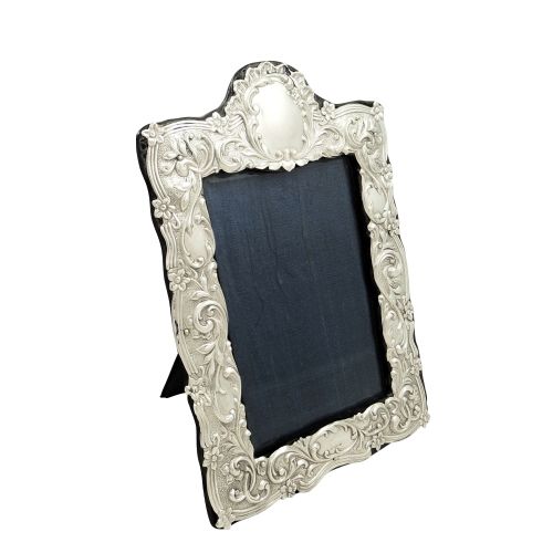 Antique Edwardian Sterling Silver 8" Photo Frame 1901