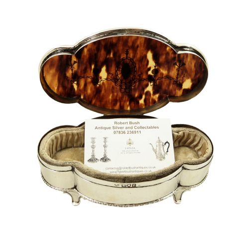 fig 1. Antique Edwardian Sterling Silver & Tortoiseshell 7