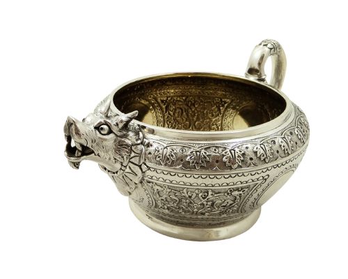 fig 1. Antique Victorian Sterling Silver Jug & Bowl 1872