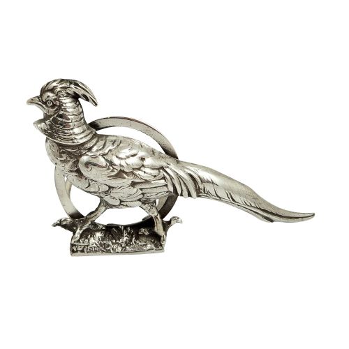 Antique Edwardian Sterling Silver Pheasant Menu Holder 1904