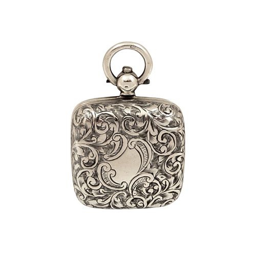 Antique Edwardian Sterling Silver 'Square' Sovereign Case 1908