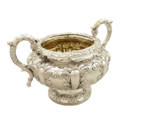 fig 1. Antique Victorian Sterling Silver 2 Handle Bowl 1844