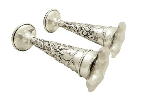 fig 1. Pair of Antique Sterling Silver 7 1/2