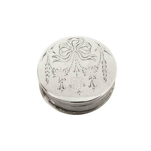 Antique Sterling Silver Pill Box 1912