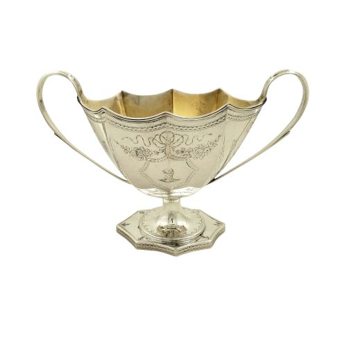 Antique Edwardian Sterling Silver Sugar Bowl 1901