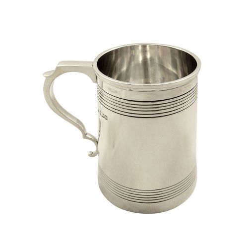 Antique Sterling Silver Pint Tankard / Mug 1917