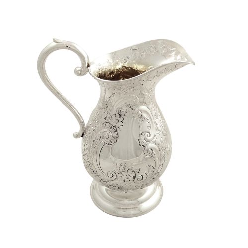 Antique Victorian Sterling Silver Jug 1896