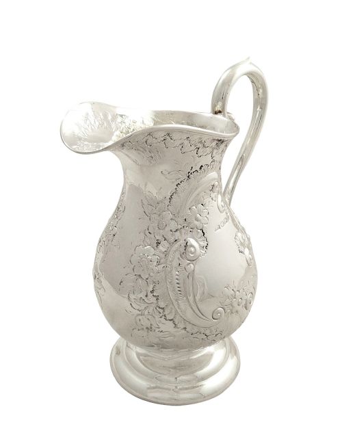 fig 1. Antique Victorian Sterling Silver Jug 1896