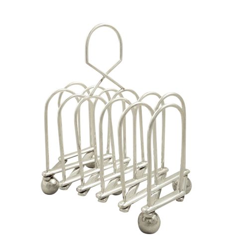Unusual Antique Victorian Silver Plated Expanding Toast Rack C1880