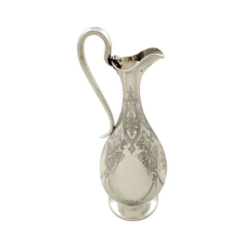 Antique Victorian Sterling Silver Wine or Water Ewer / Jug 1889