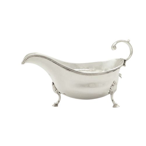 Antique Georgian Sterling Silver Gravy Boat / Sauce Jug 1804