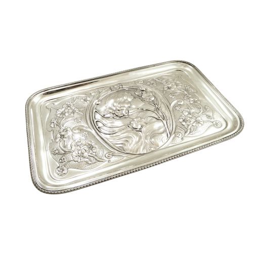 Antique Art Nouveau Sterling Silver Dressing Tray 1906