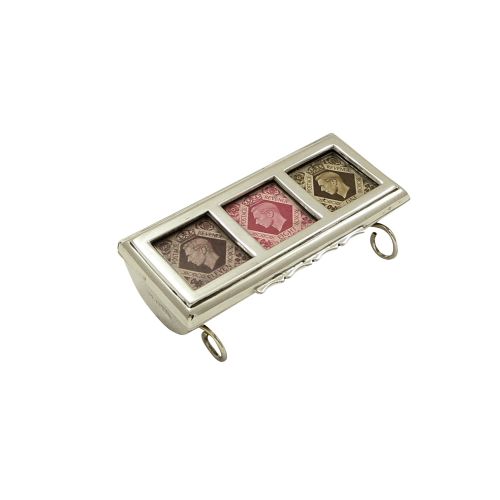 Antique Victorian Sterling Silver Stamp Box 1900