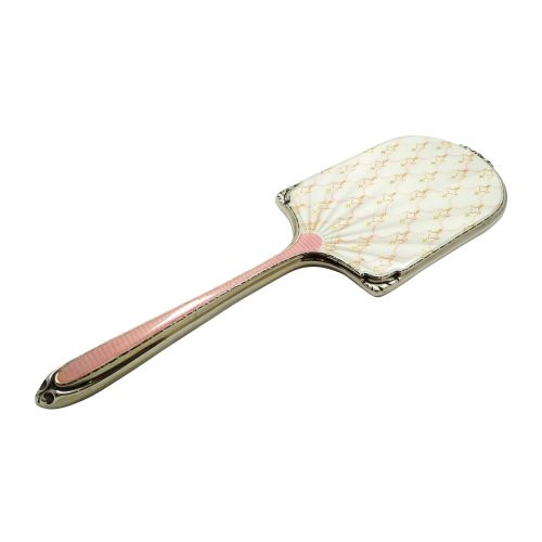 Vintage Sterling Silver & Enamel Hand Mirror 1956