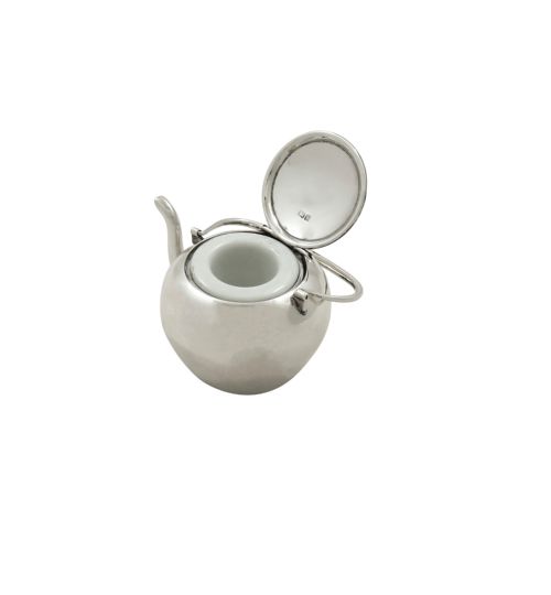 fig 1. Antique Edwardian Sterling Silver Novelty Teapot Inkwell 1906
