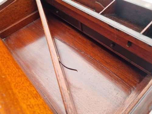 REGENCY ROSEWOOD BRASS BOUND WRITING BOX 40CM IN EXCELLENT CONDITION C1820 - ADDITIONAL PHOTO 7