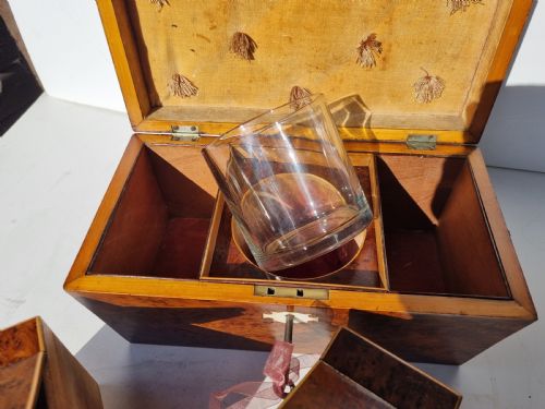 GEORGIAN BURR YEW TEA CADDY 30CM C 1800 - ADDITIONAL PHOTO 8