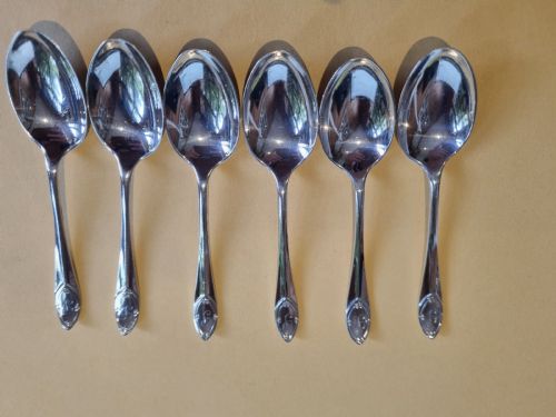 Set 6 Antique Silver Teaspoons 'S' Sheffield 1921