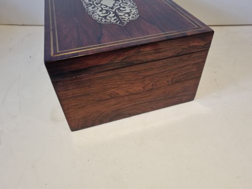 REGENCY ROSEWOOD DOCUMENT OR COLLECTOR'S BOX IN BEAUTIFUL ORIGINAL CONDITION - ADDITIONAL PHOTO 2