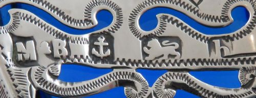 fig 1. Antique Edwardian Sterling Silver Basket with Liner 1901