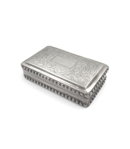 ANTIQUE GEORGIAN STERLING SILVER SNUFF BOX 1823 - ADDITIONAL PHOTO 8