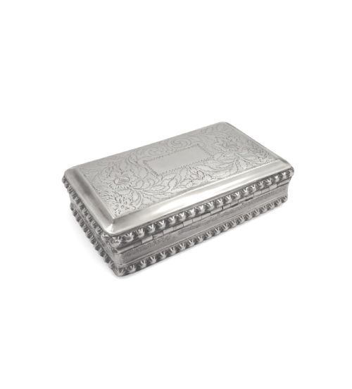 ANTIQUE GEORGIAN STERLING SILVER SNUFF BOX 1823 - ADDITIONAL PHOTO 9
