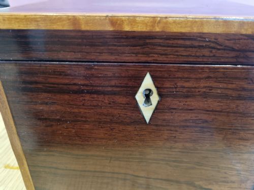 GEORGIAN ROSEWOOD AND SHELL INLAY CADDY C 1820 - ADDITIONAL PHOTO 6