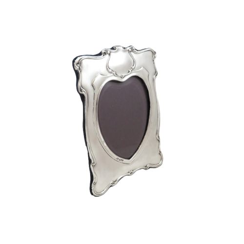 Antique Edwardian Sterling Silver 'Heart' Photo Frame 1902