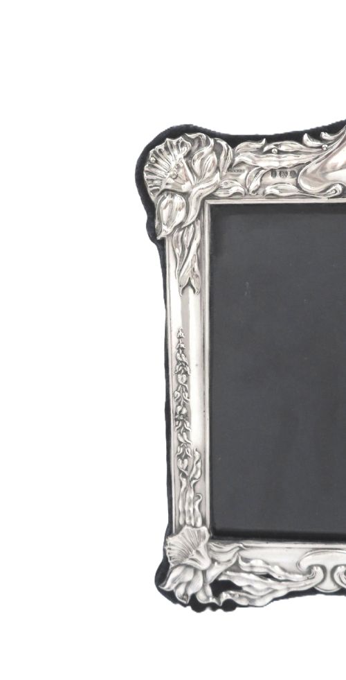 ANTIQUE ART NOUVEAU STERLING SILVER 8 PHOTO FRAME 1903 - ADDITIONAL PHOTO 6