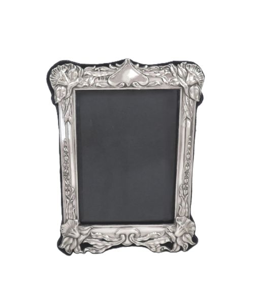 ANTIQUE ART NOUVEAU STERLING SILVER 8 PHOTO FRAME 1903 - ADDITIONAL PHOTO 7