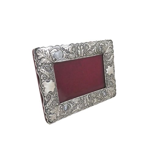 ANTIQUE EDWARDIAN STERLING SILVER LANDSCAPE PHOTO FRAME 1901