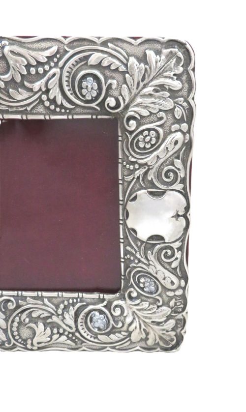 ANTIQUE EDWARDIAN STERLING SILVER LANDSCAPE PHOTO FRAME 1901 - ADDITIONAL PHOTO 4