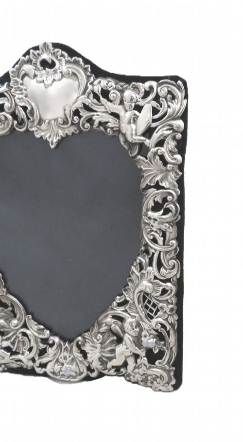 ANTIQUE VICTORIAN STERLING SILVER 'HEART' PHOTO FRAME 1899 - ADDITIONAL PHOTO 2