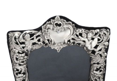 ANTIQUE VICTORIAN STERLING SILVER 'HEART' PHOTO FRAME 1899 - ADDITIONAL PHOTO 3