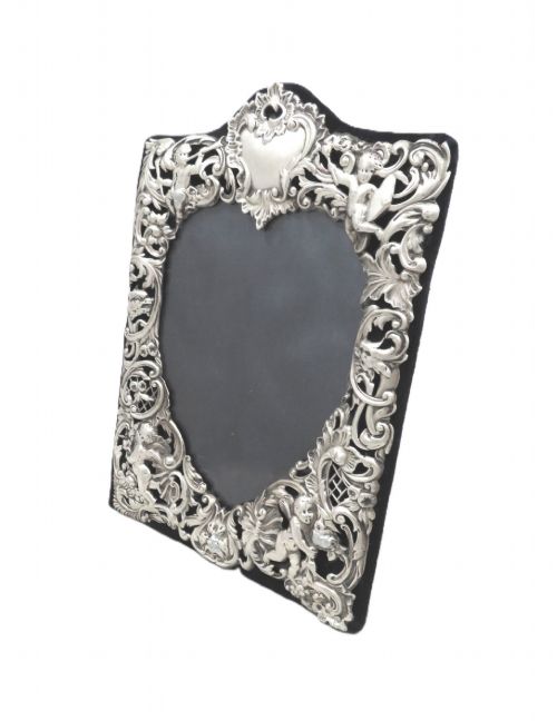 ANTIQUE VICTORIAN STERLING SILVER 'HEART' PHOTO FRAME 1899 - ADDITIONAL PHOTO 5
