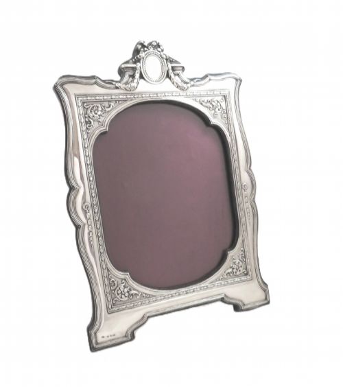 LARGE ANTIQUE EDWARDIAN STERLING SILVER 12 PHOTO FRAME 1909 - ADDITIONAL PHOTO 3