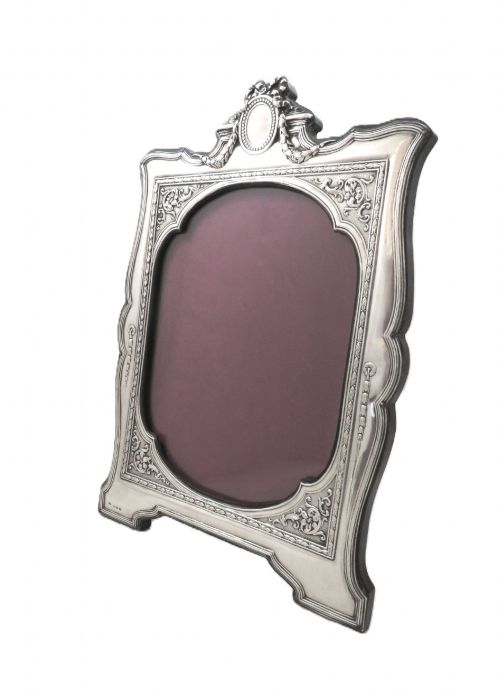 LARGE ANTIQUE EDWARDIAN STERLING SILVER 12 PHOTO FRAME 1909 - ADDITIONAL PHOTO 6