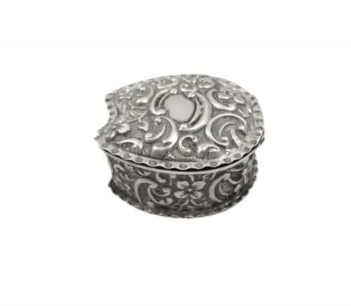 ANTIQUE VICTORIAN STERLING SILVER 'HORSESHOE' PILL TRINKET BOX 1900 - ADDITIONAL PHOTO 3