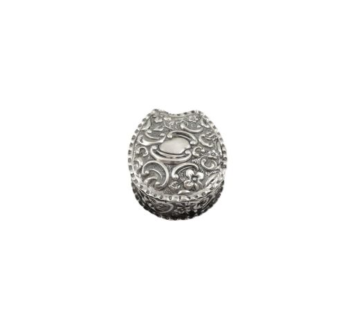 ANTIQUE VICTORIAN STERLING SILVER 'HORSESHOE' PILL TRINKET BOX 1900 - ADDITIONAL PHOTO 7