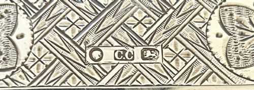 ANTIQUE VICTORIAN STERLING SILVER CARD CASE AIDE MEMOIRE 1876 - ADDITIONAL PHOTO 6
