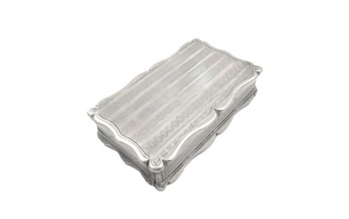 ANTIQUE VICTORIAN STERLING SILVER SNUFF BOX 1855 - ADDITIONAL PHOTO 3