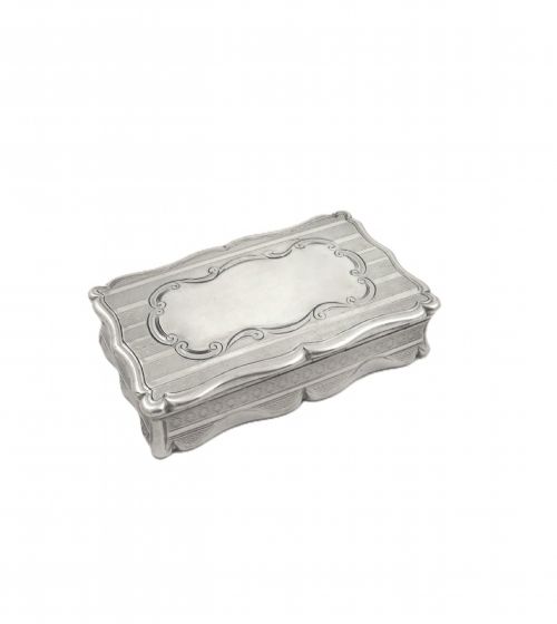 ANTIQUE VICTORIAN STERLING SILVER SNUFF BOX 1855 - ADDITIONAL PHOTO 4