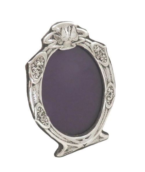 ANTIQUE ART NOUVEAU STERLING SILVER 'BUTTERFLY' PHOTO FRAME 1905 - ADDITIONAL PHOTO 2
