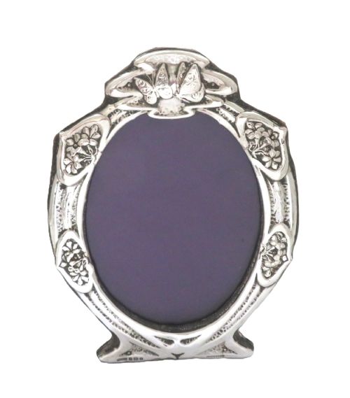 ANTIQUE ART NOUVEAU STERLING SILVER 'BUTTERFLY' PHOTO FRAME 1905 - ADDITIONAL PHOTO 7