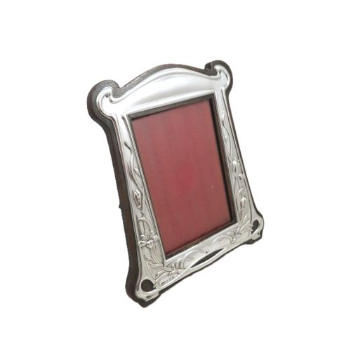 ANTIQUE ART NOUVEAU STERLING SILVER 7 34 PHOTO FRAME 1906