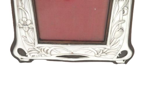 ANTIQUE ART NOUVEAU STERLING SILVER 7 34 PHOTO FRAME 1906 - ADDITIONAL PHOTO 2