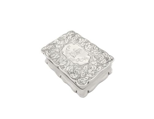 ANTIQUE VICTORIAN STERLING SILVER SNUFF PILL BOX 1896 WELSH MOTTO - ADDITIONAL PHOTO 6