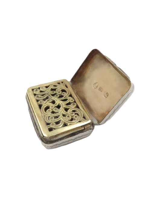 ANTIQUE GEORGIAN STERLING SILVER VINAIGRETTE 1824 - ADDITIONAL PHOTO 7