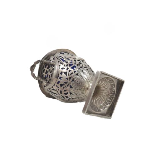ANTIQUE EDWARDIAN STERLING SILVER SUGAR BASKET URN WITH LID 1906 - ADDITIONAL PHOTO 7